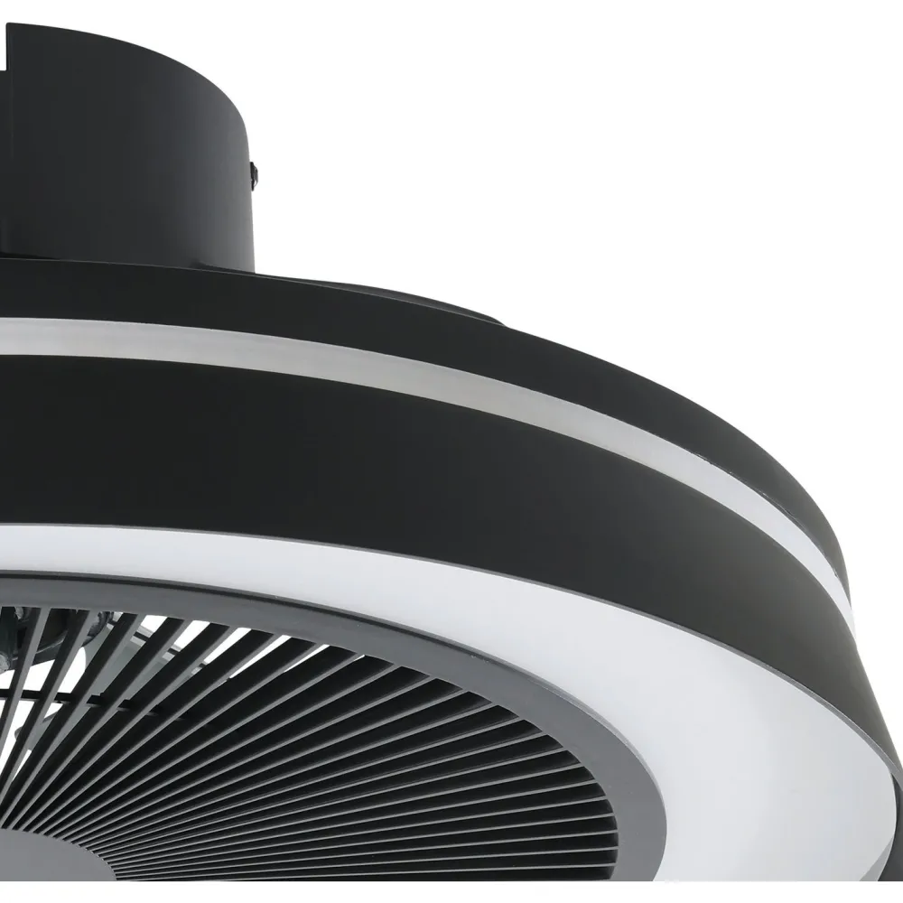Outlet Tuuletinvalaisin Vallonia RGB/CCT LED Ø48cm kaukosäädin musta Tuuletinvalaisimet