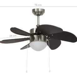 Tuuletinvalaisin valolla 76cm, eri värejä*FinePRICE New