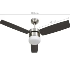 Tuuletinvalaisin valolla ja kaukosäätimella, eri kokoja ja värejä*FinePRICE Clearance
