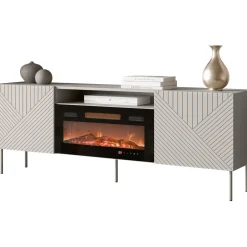 TV-taso + takka Art Deco 190 EF II, beige/musta*Nomla Clearance