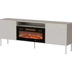 TV-taso + takka Art Deco 190 EF II, beige/musta*Nomla Clearance