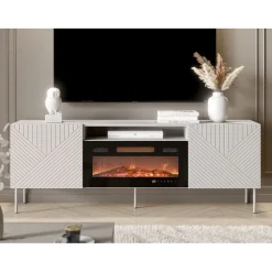 TV-taso + takka Art Deco 190 EF II, beige/musta*Nomla Clearance