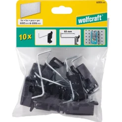 Hot Työkalukoukku reikätauluun 60 mm 10 kpl/pkt Työkaluseinät