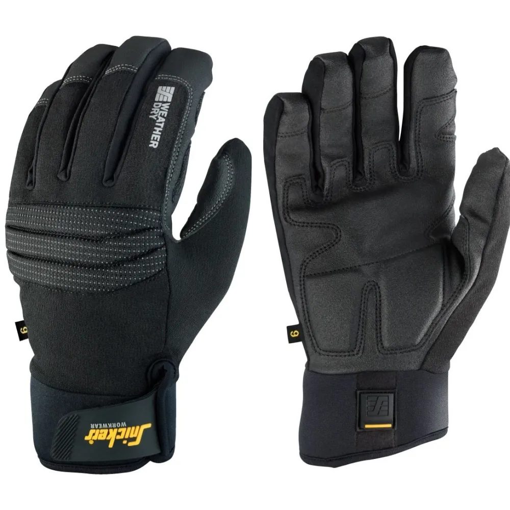 Työkäsineet 9579 Weather Dry musta*Snickers Workwear New