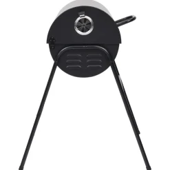 Tynnyrigrilli 2 grilliritilällä 80x95x90 cm teräs musta*FinePRICE Best
