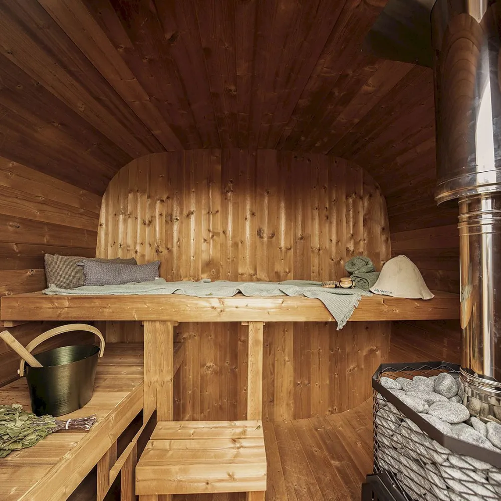 Tynnyrisauna Cube, 220x170cm, 3 hlöä*Baltresto