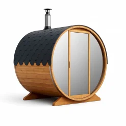 Tynnyrisauna , 200x230cm, 4 hlöä, peiliseinällä*Baltresto New