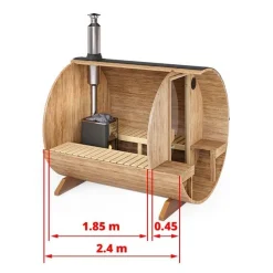 Best Tynnyrisauna , 200x240cm, 4 hlöä, terassilla Pihasaunat Ilman Rakennuslupaa|Tynnyrisaunat
