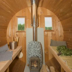 Best Tynnyrisauna , 200x240cm, 4 hlöä, terassilla Pihasaunat Ilman Rakennuslupaa|Tynnyrisaunat