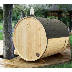 Best Tynnyrisauna , 200x240cm, 4 hlöä, terassilla Pihasaunat Ilman Rakennuslupaa|Tynnyrisaunat