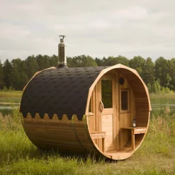 Best Tynnyrisauna , 200x240cm, 4 hlöä, terassilla Pihasaunat Ilman Rakennuslupaa|Tynnyrisaunat