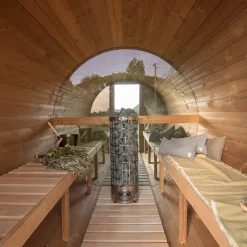 Best Tynnyrisauna , 200x240cm, 4 hlöä, terassilla Pihasaunat Ilman Rakennuslupaa|Tynnyrisaunat