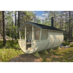 Outlet Tynnyrisauna Lahti 8m² Pihasaunat Ilman Rakennuslupaa|Tynnyrisaunat