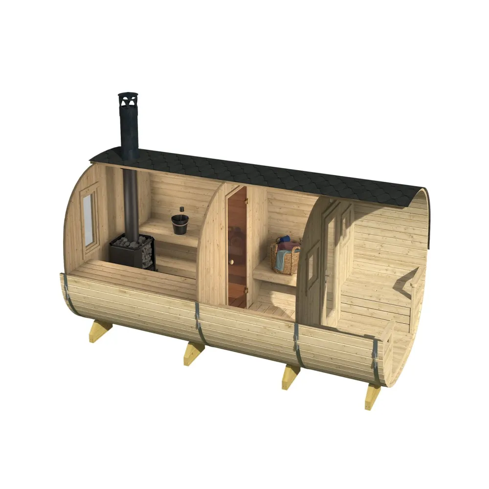 Hot Tynnyrisauna Turku 10.7m² Pihasaunat Ilman Rakennuslupaa|Tynnyrisaunat