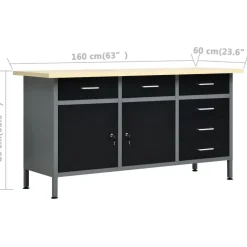Discount Työpöytä neljällä seinäpaneelilla Työkalujen Säilytys
