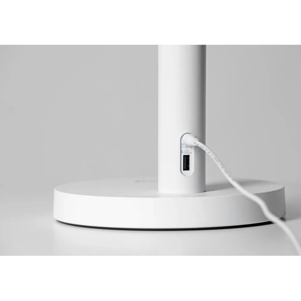 Clearance Työpöytävalaisin kirkasvalolla Oslo 60cm 16W USB valkoinen Kirkasvalolamput