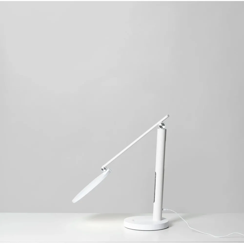 Clearance Työpöytävalaisin kirkasvalolla Oslo 60cm 16W USB valkoinen Kirkasvalolamput
