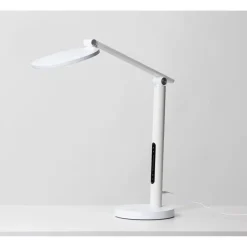 Clearance Työpöytävalaisin kirkasvalolla Oslo 60cm 16W USB valkoinen Kirkasvalolamput