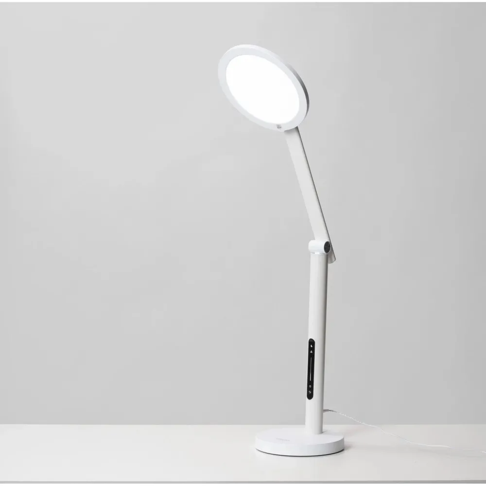 Clearance Työpöytävalaisin kirkasvalolla Oslo 60cm 16W USB valkoinen Kirkasvalolamput