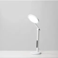 Clearance Työpöytävalaisin kirkasvalolla Oslo 60cm 16W USB valkoinen Kirkasvalolamput