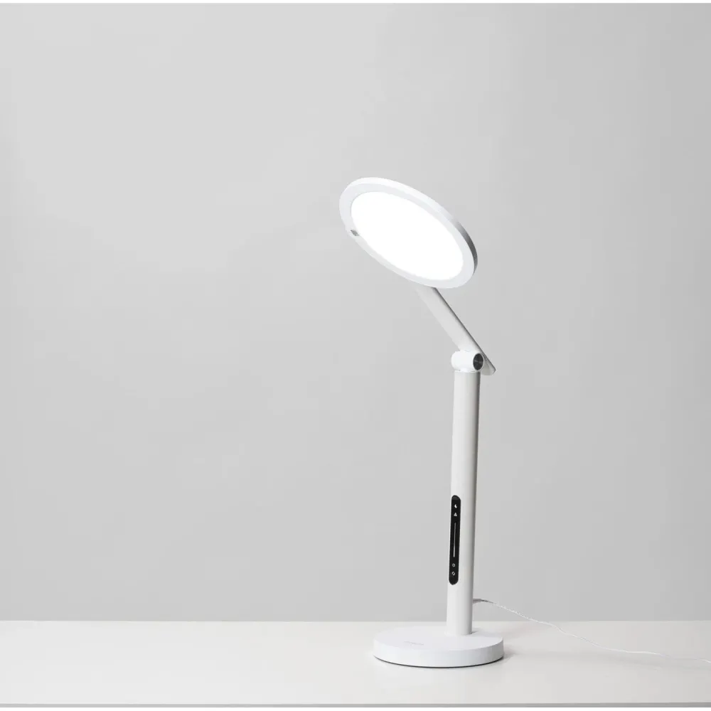 Clearance Työpöytävalaisin kirkasvalolla Oslo 60cm 16W USB valkoinen Kirkasvalolamput