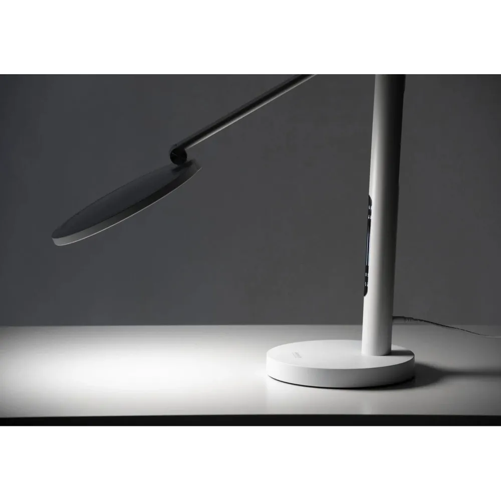 Clearance Työpöytävalaisin kirkasvalolla Oslo 60cm 16W USB valkoinen Kirkasvalolamput