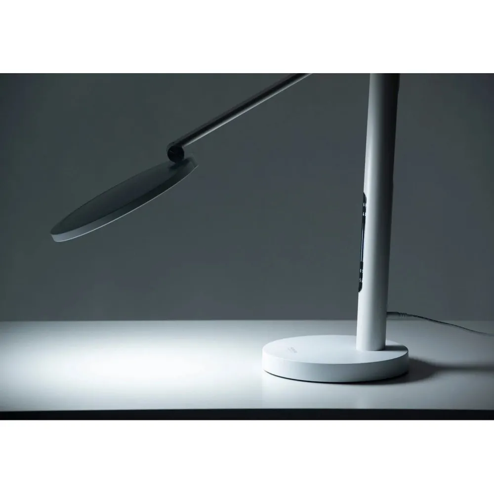 Clearance Työpöytävalaisin kirkasvalolla Oslo 60cm 16W USB valkoinen Kirkasvalolamput