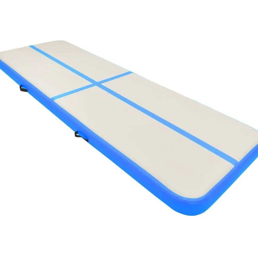 Täytettävä voimistelumatto pumpulla 300x100x20cm PVC sininen*FinePRICE Outlet