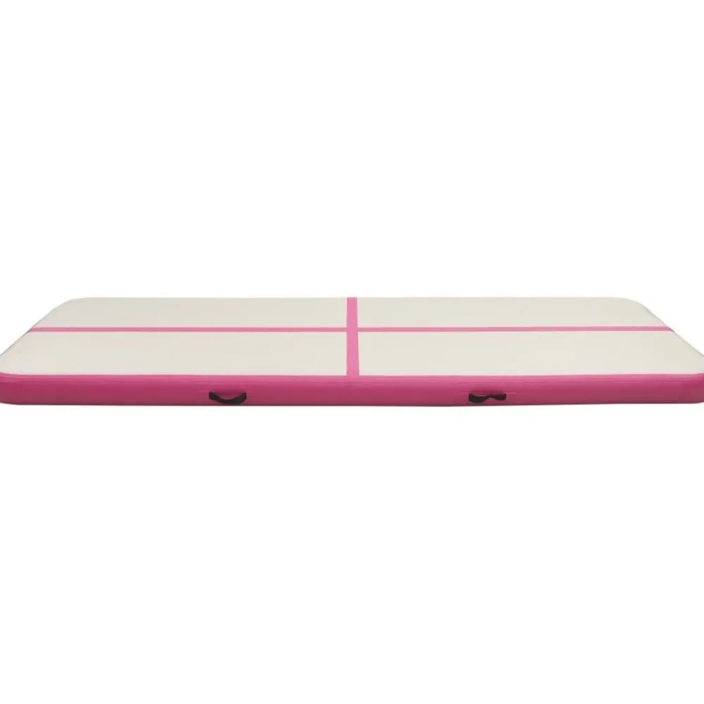 Täytettävä voimistelumatto pumpulla 500x100x15 cm PVC pinkki*FinePRICE Outlet