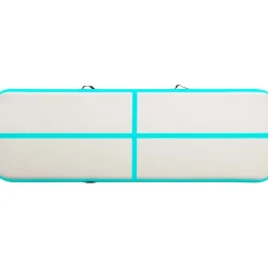 Täytettävä voimistelumatto pumpulla 400x100x15 cm PVC vihreä*FinePRICE Best