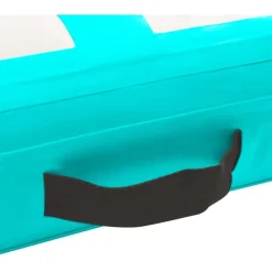 Täytettävä voimistelumatto pumpulla 400x100x15 cm PVC vihreä*FinePRICE Best