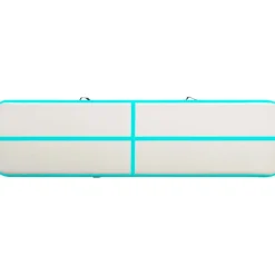 Täytettävä voimistelumatto pumpulla 700x100x15 cm PVC vihreä*FinePRICE New