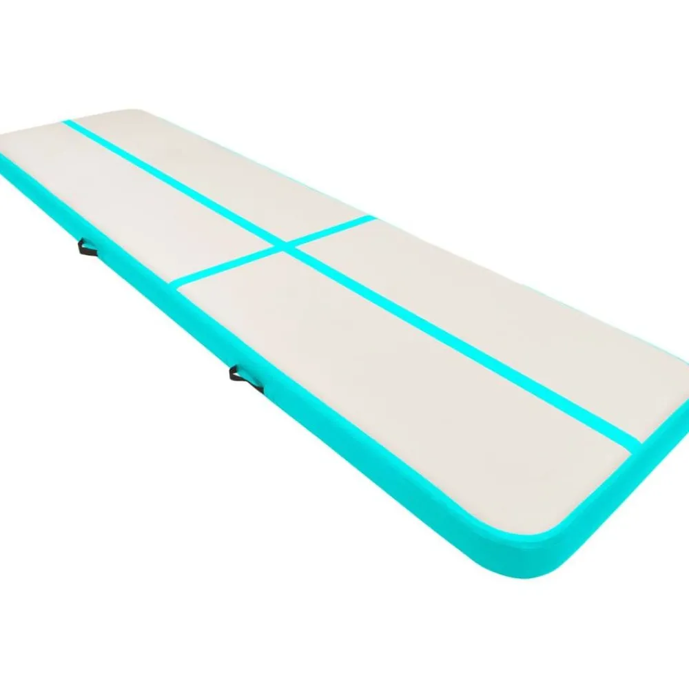 Täytettävä voimistelumatto pumpulla 600x100x15 cm PVC vihreä*FinePRICE Sale