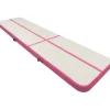 Täytettävä voimistelumatto pumpulla 700x100x15 cm PVC pinkki*FinePRICE Online