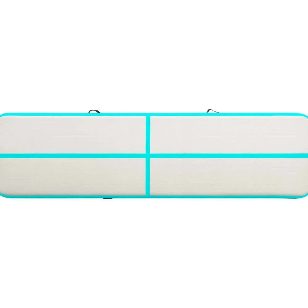 Täytettävä voimistelumatto pumpulla 800x100x15 cm PVC vihreä*FinePRICE Clearance