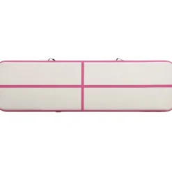 Täytettävä voimistelumatto pumpulla 800x100x15 cm PVC pinkki*FinePRICE New