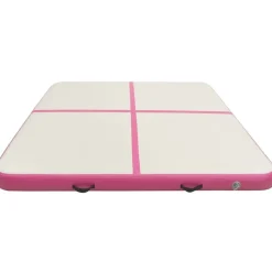 Täytettävä voimistelumatto pumpulla 200x200x15 cm PVC pinkki*FinePRICE Sale