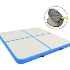 Täytettävä voimistelumatto pumpulla 200x200x15cm PVC sininen*FinePRICE Sale