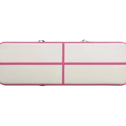 Täytettävä voimistelumatto pumpulla 500x100x20 cm PVC pinkki*FinePRICE Hot
