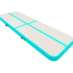 Täytettävä voimistelumatto pumpulla 500x100x20 cm PVC vihreä*FinePRICE Outlet