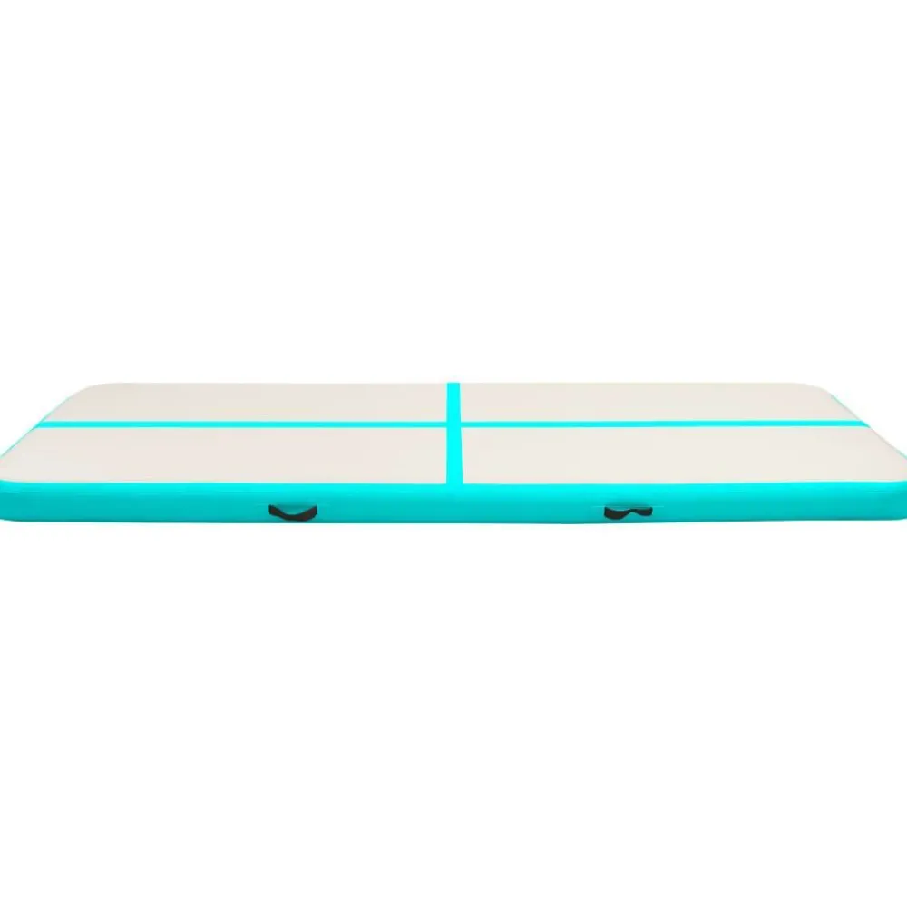 Täytettävä voimistelumatto pumpulla 500x100x20 cm PVC vihreä*FinePRICE Outlet