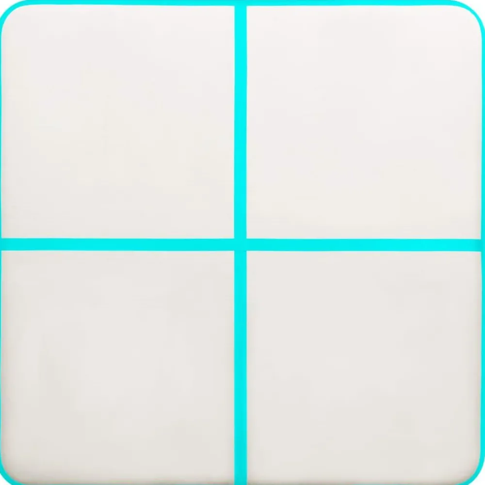 Täytettävä voimistelumatto pumpulla 200x200x15 cm PVC vihreä Airtrack Ilmavolttipatjat