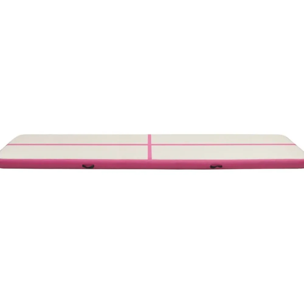 Discount Täytettävä voimistelumatto pumpulla 600x100x20 cm PVC pinkki Airtrack Ilmavolttipatjat