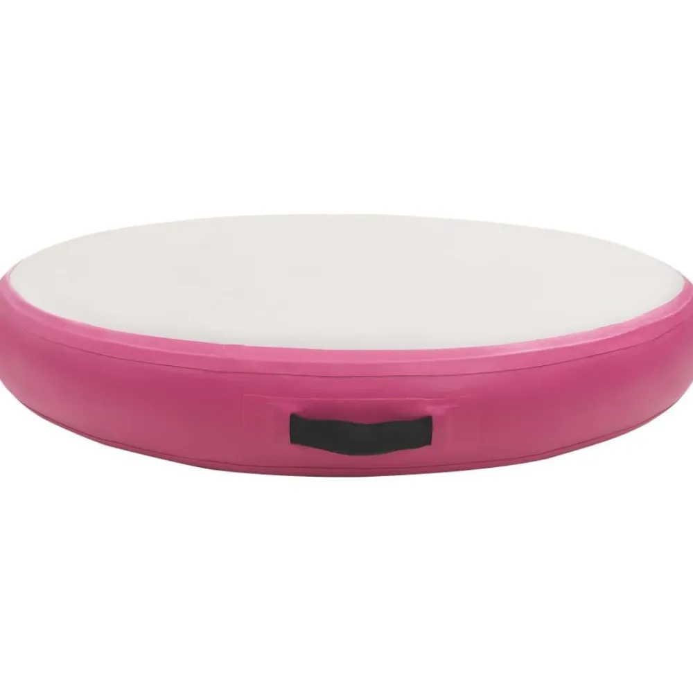 Discount Täytettävä voimistelumatto pumpulla 100x100x15 cm PVC pinkki Airtrack Ilmavolttipatjat|Kehonhuolto