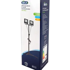 Clearance Työvalaisin LED Max, 2x50W, 2x4000lm, 4000K, IP44, tripod-jalusta Valonheittimet