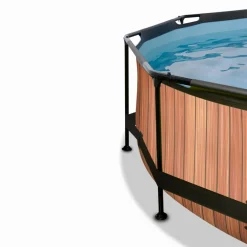 Outlet Uima-allassetti Timber 12v pyöreä puukuvio sis. kupu eri kokoja Uima-Altaat