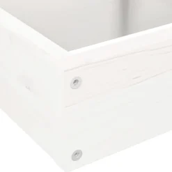 Discount Ulkokukkalaatikko 4 tasoa 80,5x79x36 cm valkoinen, mänty Istutuslaatikot