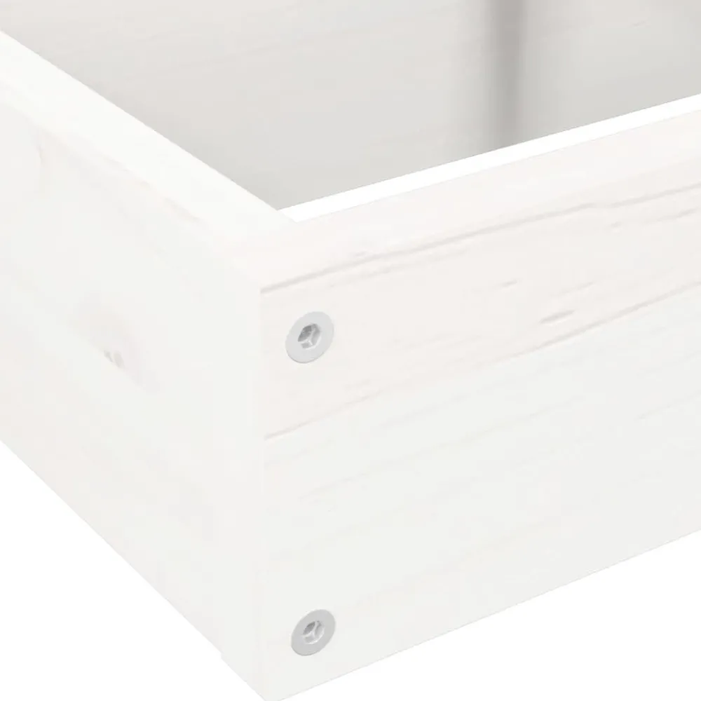 Discount Ulkokukkalaatikko 4 tasoa 80,5x79x36 cm valkoinen, mänty Istutuslaatikot