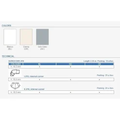 Ulkokulmapala sisäkulmalistaan pvc e-210, 10mm, valkoinen*Euroshrink Clearance