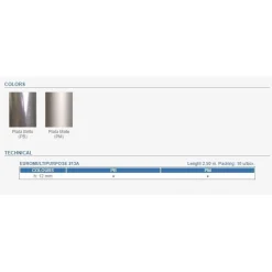 Ulkokulmapala ulkokulma-/boordilistaan alumiini e-213a, 12mm, eri värejä*Euroshrink